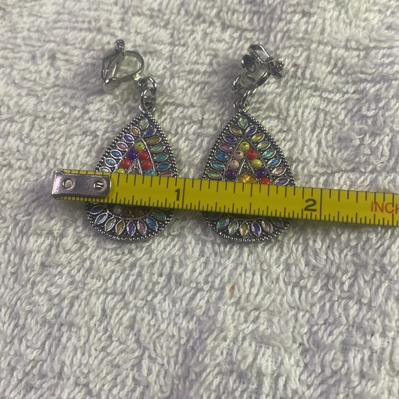 Vintage Boho Teardrop Clip-On Earrings # 04 - Picture 8 of 8